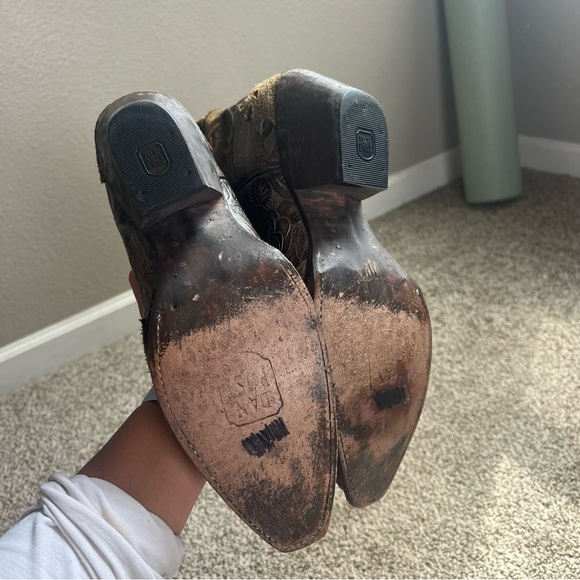 Dan Post Vintage Embroidered Leather Cowgirl Boots Women's Size 9 - Picture 5 of 6